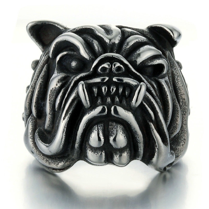 Men's Bulldog Ring Domineering Personality Men's Ring