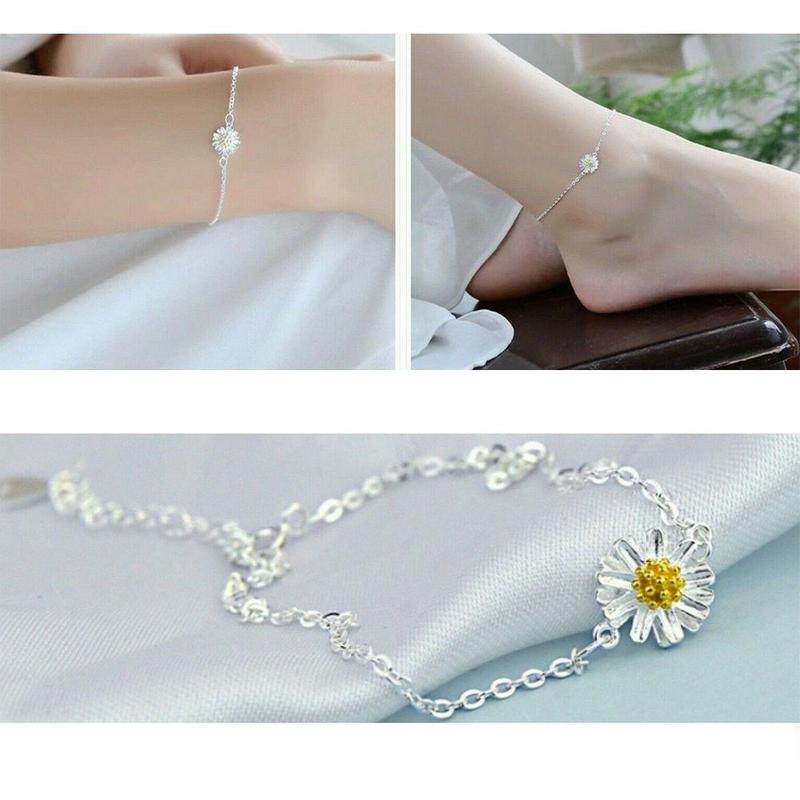 Imitation Silver Bracelet Classic Chrysanthemum and Daisy Bracelet