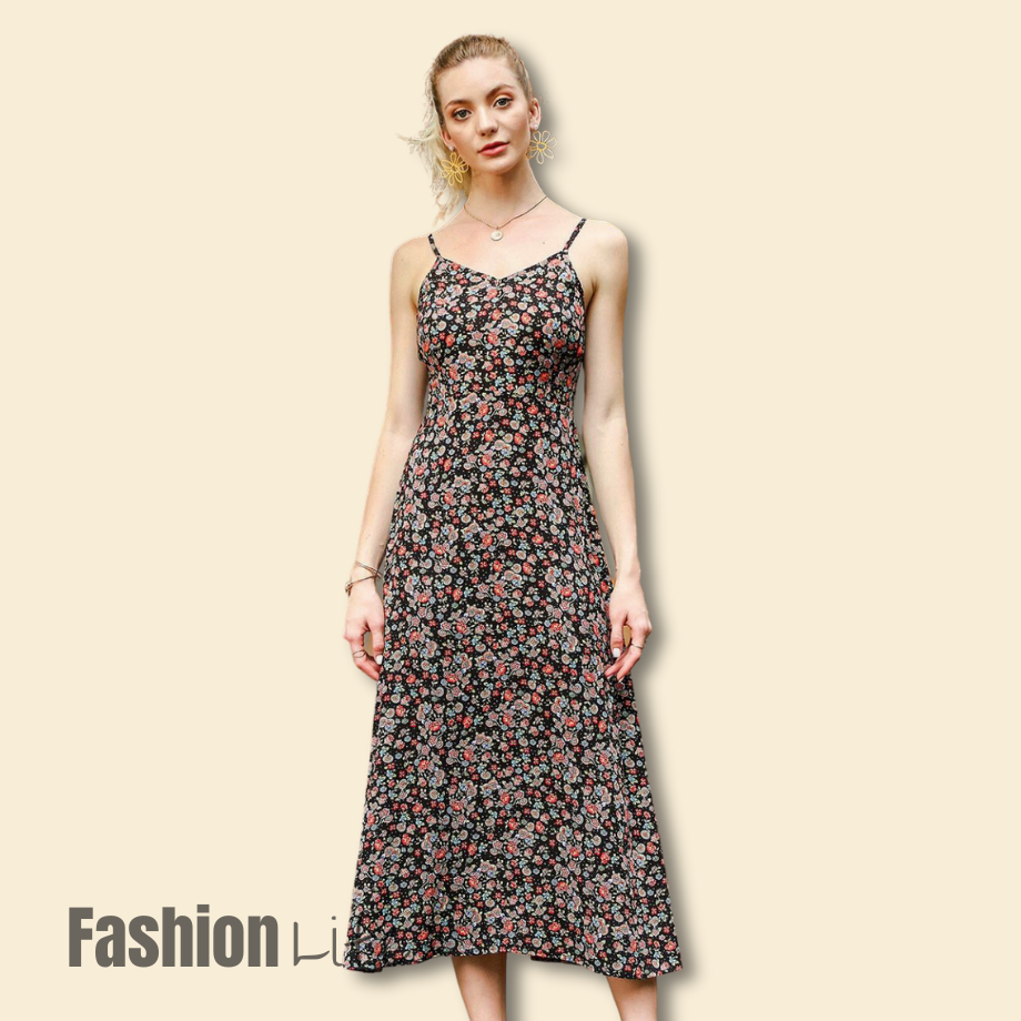 Sling Floral Long Dress